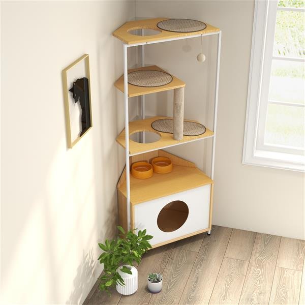 Corner Cat Tower — Space-Saving Climbing Tree