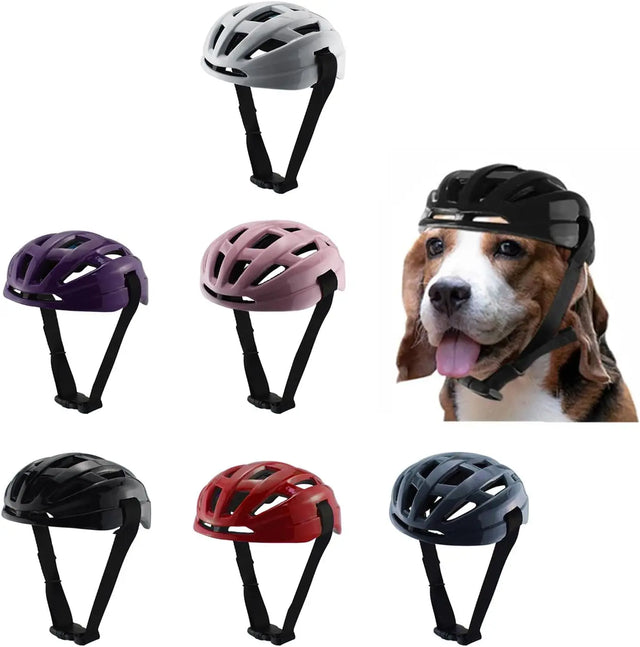 Adjustable Dog Safety Helmet — For Bike, Motorcycle & Outdoor Adventures