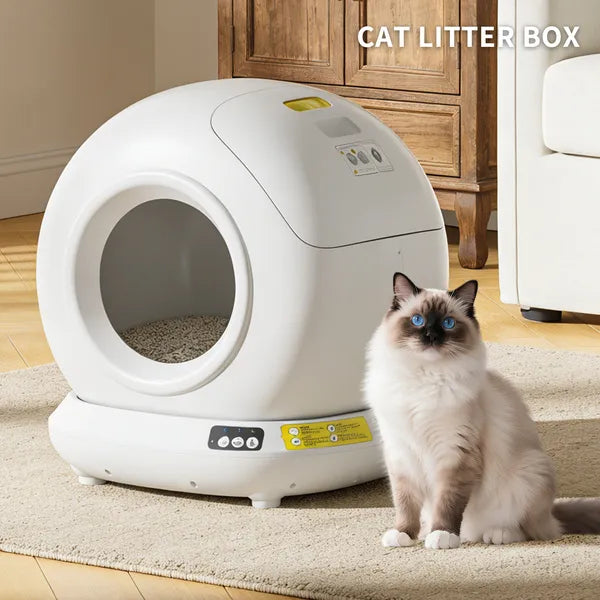 Automatic Self-Cleaning Cat Litter Box — App-Controlled, 78L